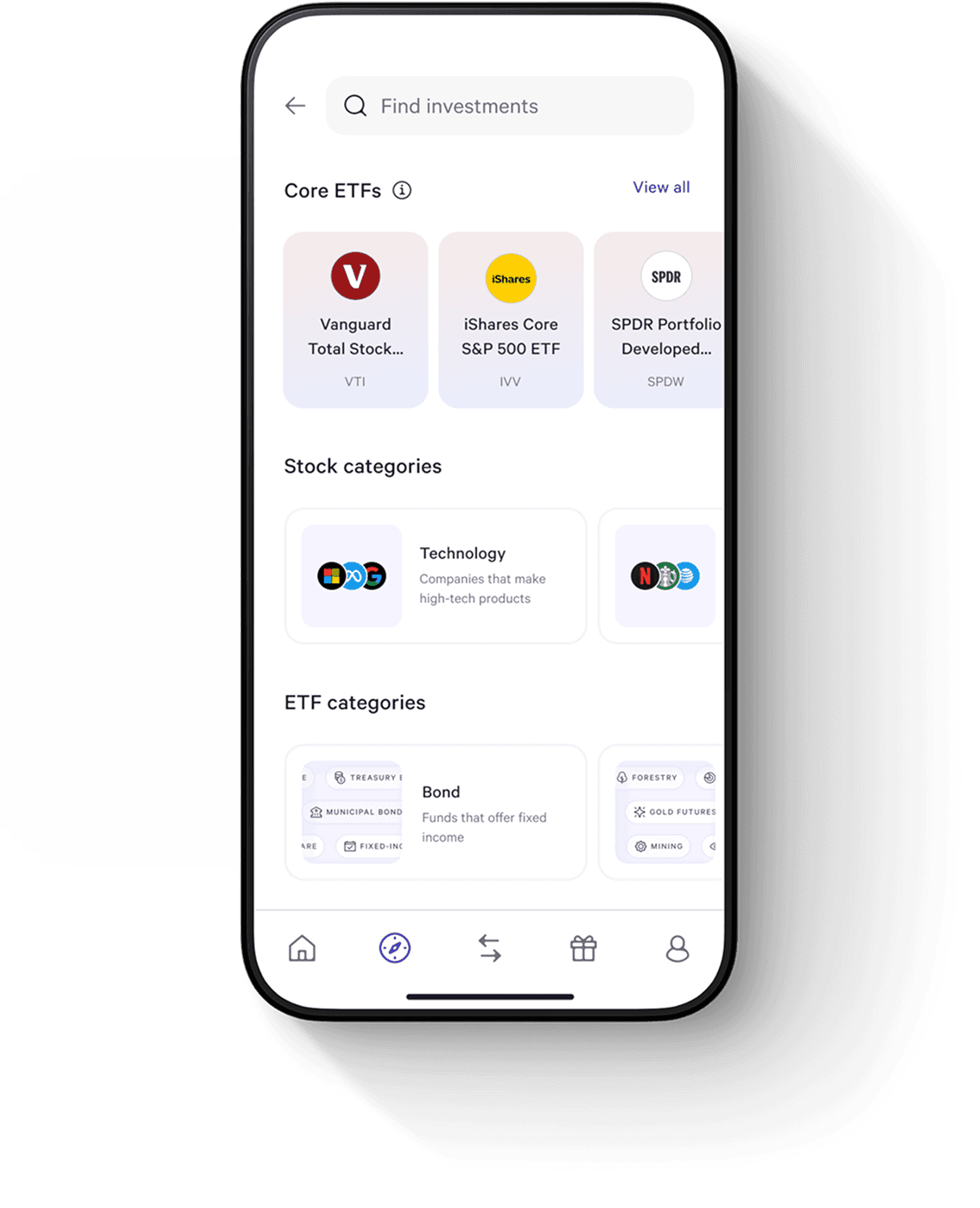 stock investing account mobile browse